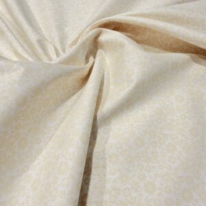 Algodón piqué flor beige