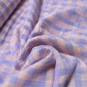Vichy seersucker lila/rosa pastel