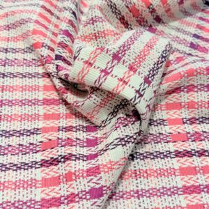 TWEED ROSA CUADROS