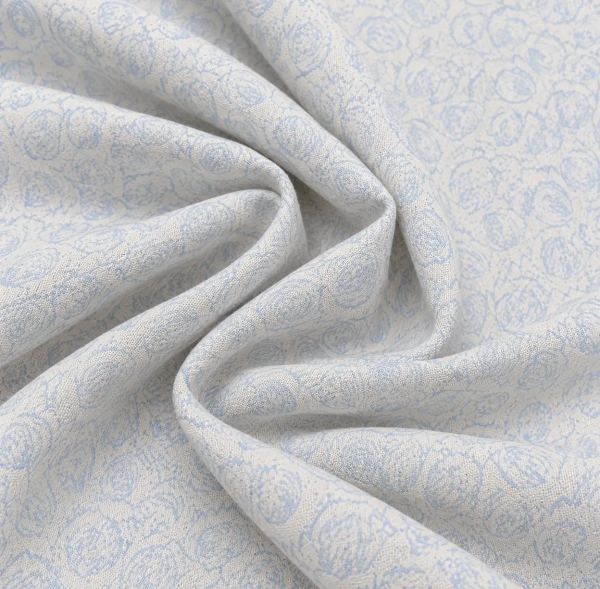 Algodón piqué flor azul – imagen 2