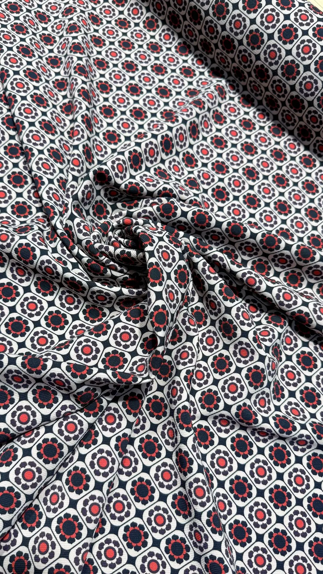 CREPÉ MARGARITA RETRO ROJO - Imagen 2