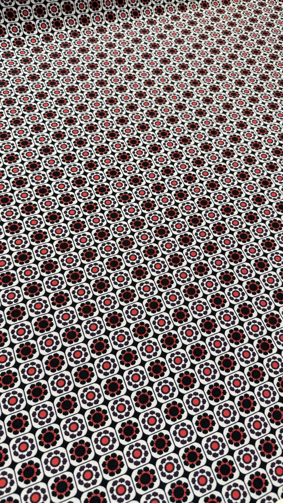 CREPÉ MARGARITA RETRO ROJO - Imagen 3