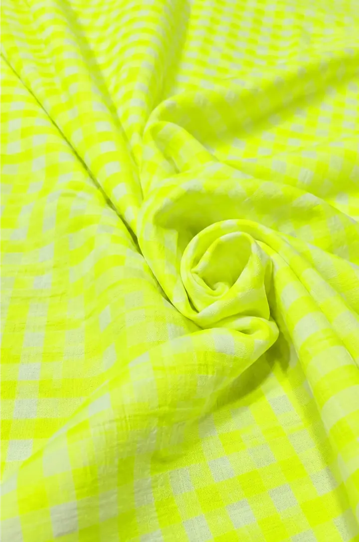 Vichy seersucker amarillo fosforito