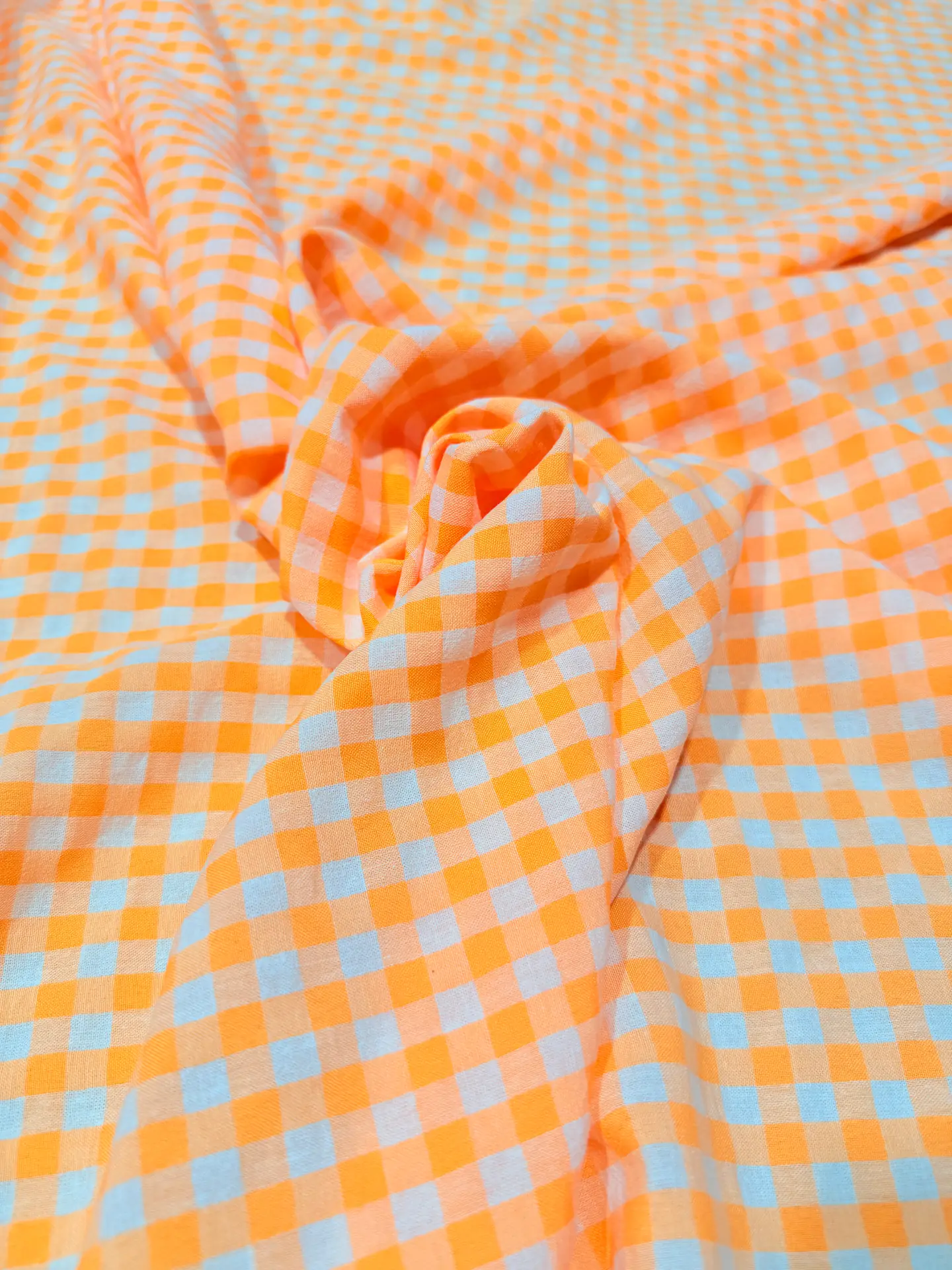 Vichy seersucker naranja