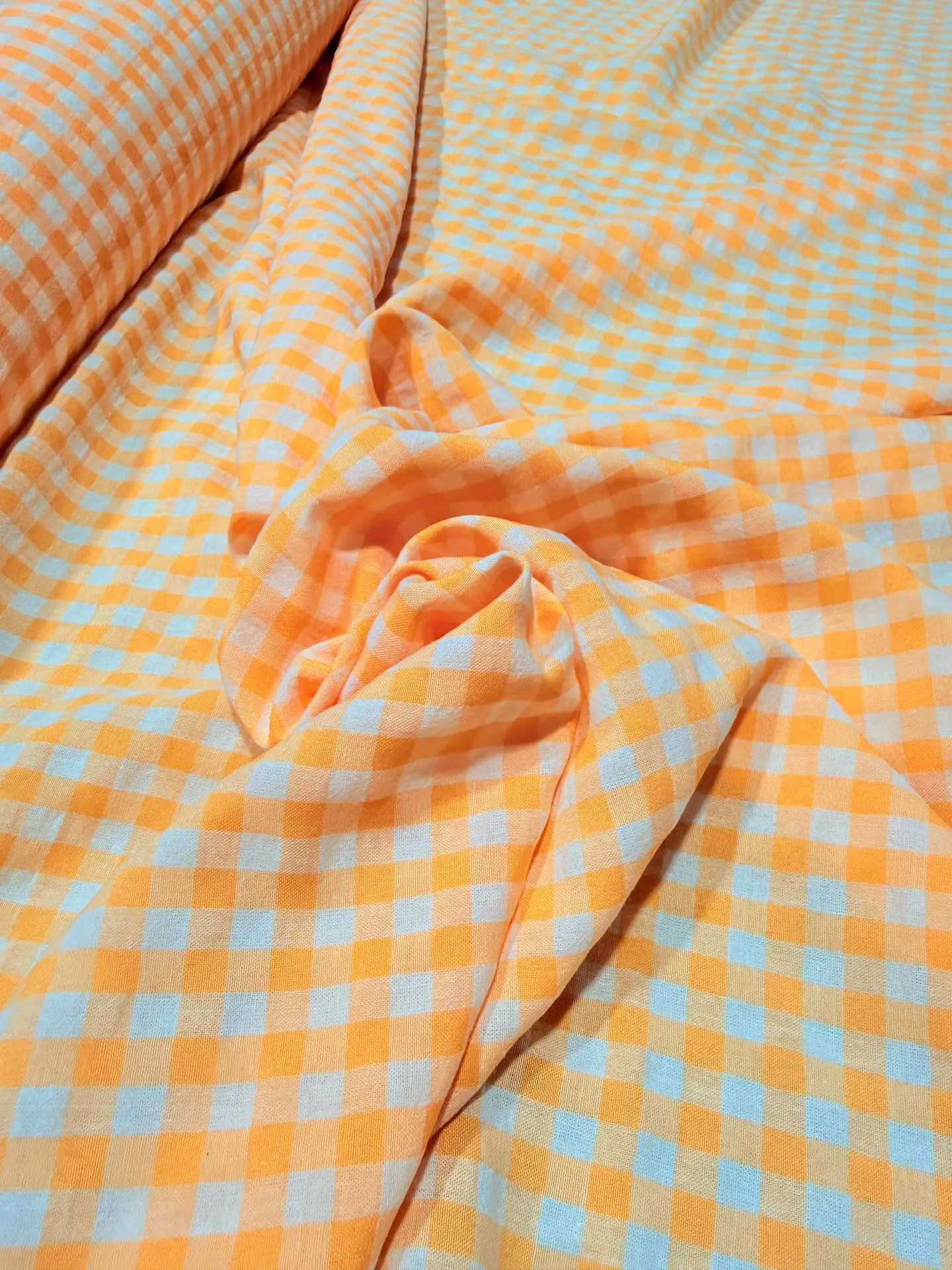 Vichy seersucker naranja – imagen 2