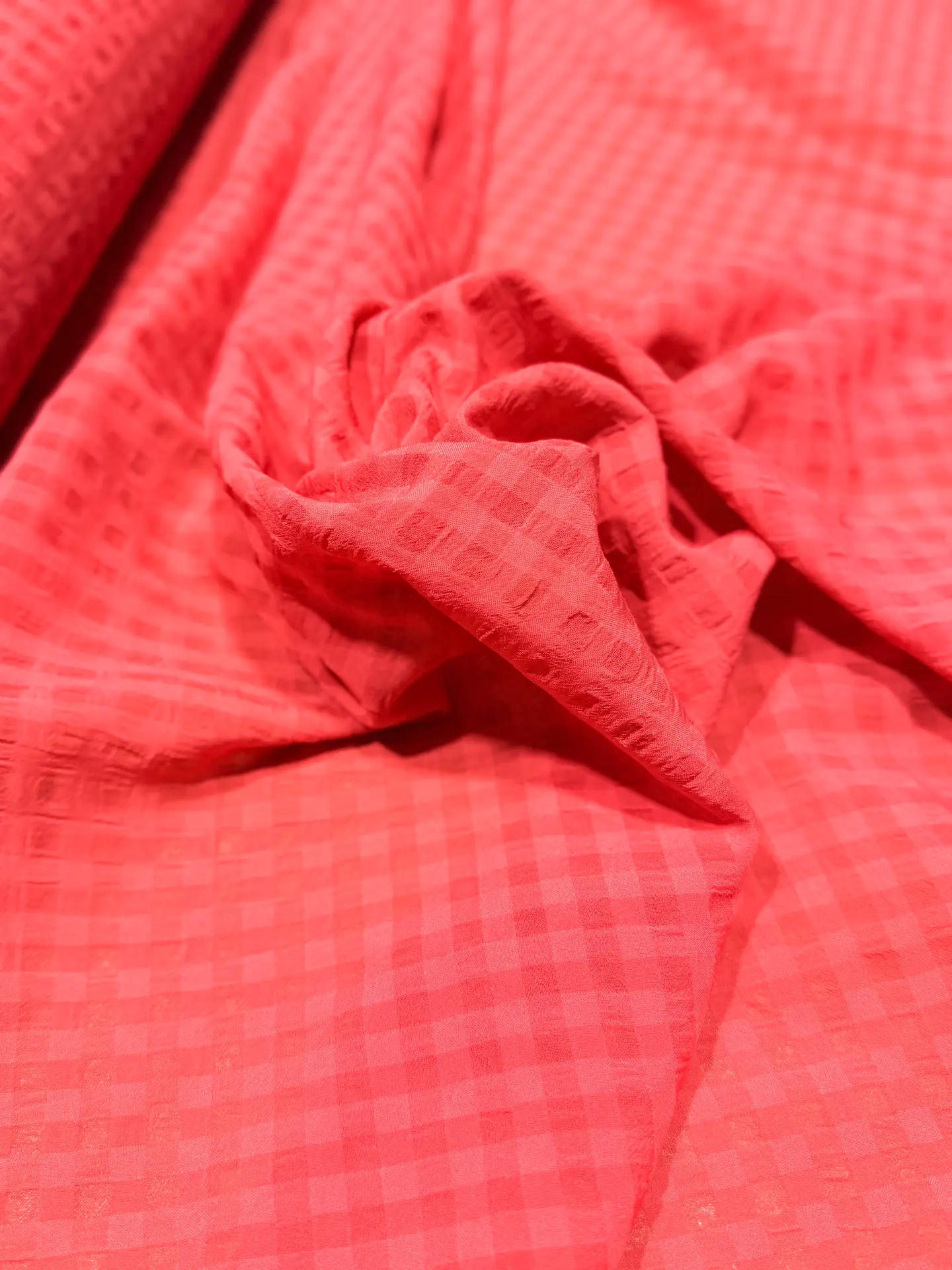 Vichy seersucker rojo