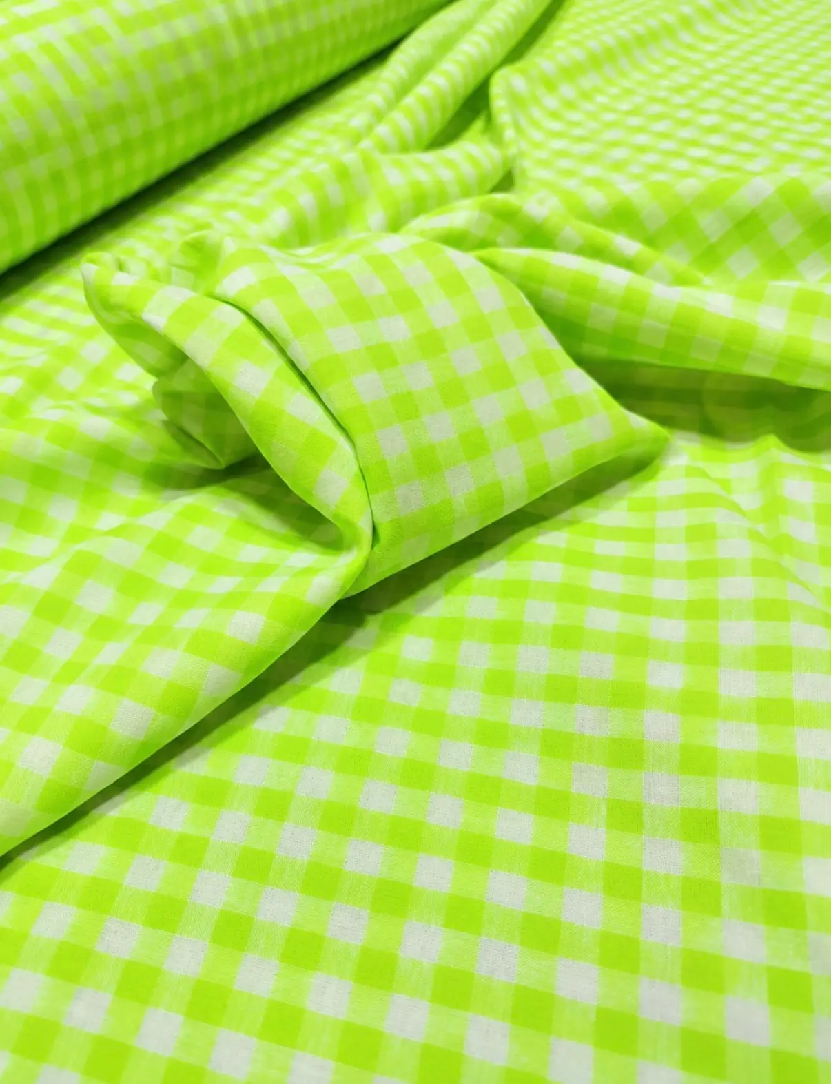 Vichy seersucker verde fluor